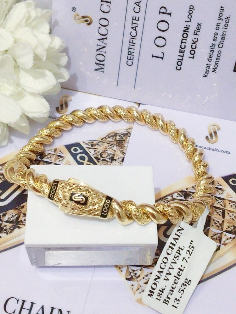 twisted monaco bracelet 18k gold (Category: Bracelets) located in Manila. Submitted by primejewelry (Listing ID 1463755272, Image 1). Description: .