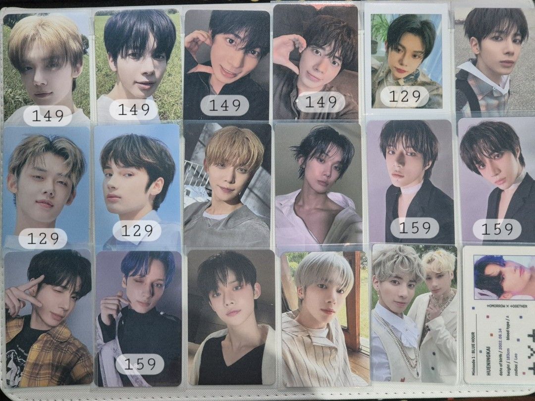 TXT Tomorrow x Together Random Photocards (Category: K-Wave Merchandise) located in Bauang. Submitted by Seiiji (Listing ID 1463744064, Image 3). Description: Official TXT Photocards See pic for prices unmarked = ₱99 payo/dop (nego) mop: gcash/maya (prio) mod: jnt usual dop is 17 days upon order confirmation, can extend upon request.