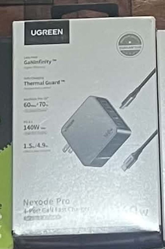 UGREEN 4-Port 140W Charger (Category: Chargers & Cables) located in Makati City. Submitted by rs_listings (Listing ID 1463846829, Image 1). Description: 🔌 UGREEN 4-Port 140W Charger — FOR SALE Selling my UGREEN 4-Port 140W Charger. The charger is **sealed and unused**, making it a great option if you're looking for a powerful multi-device charger for your everyday setup or travel. ⭐ KEY FEATURES • UGREEN 4-Port 140W Charger • Up to 140W Charging