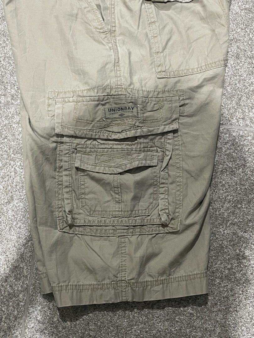 Unionbay Cargo Shorts Khaki Size 34 (Category: Shorts) located in Manila. Submitted by yhn67 (Listing ID 1463866357, Image 3). Description: - Brand: Unionbay - Color: Khaki - Style: Cargo Shorts - Size: 34 Waist - Closure: Button and Zip - Features: Multiple pockets for ample storage - Ideal for: Casual wear, outdoor activities - Fit: Comfortable.