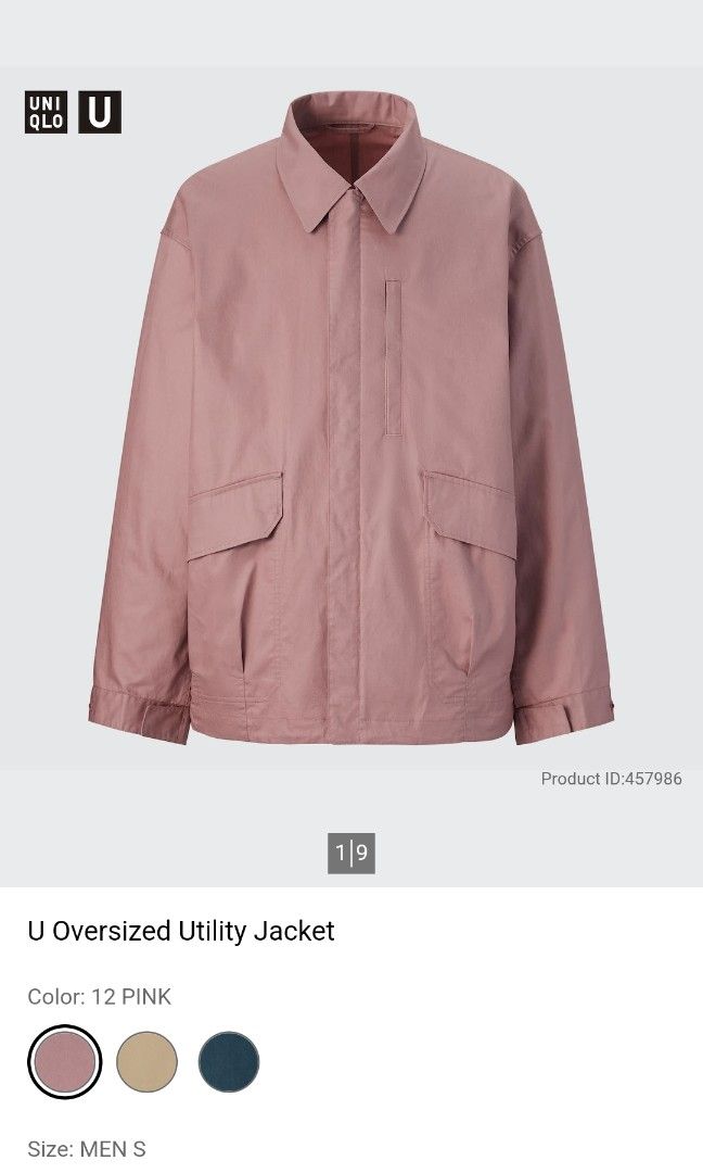 Uniqlo U oversized Utility jacket (Category: Coats, Jackets and Outerwear) located in Angeles City. Submitted by decluttering129 (Listing ID 1463747500, Image 1). Description: Uniqlo U oversized Utility Jacket size small ( super oversized sya up to large) decluttering gcash mop jnt delivery.