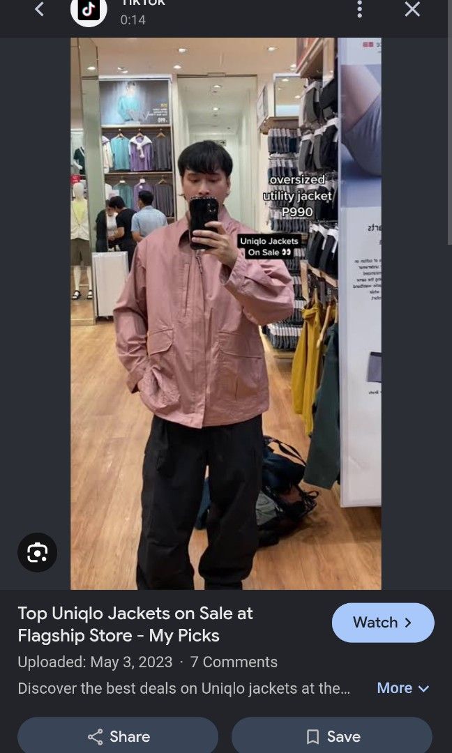 Uniqlo U oversized Utility jacket (Category: Coats, Jackets and Outerwear) located in Angeles City. Submitted by decluttering129 (Listing ID 1463747500, Image 2). Description: Uniqlo U oversized Utility Jacket size small ( super oversized sya up to large) decluttering gcash mop jnt delivery.