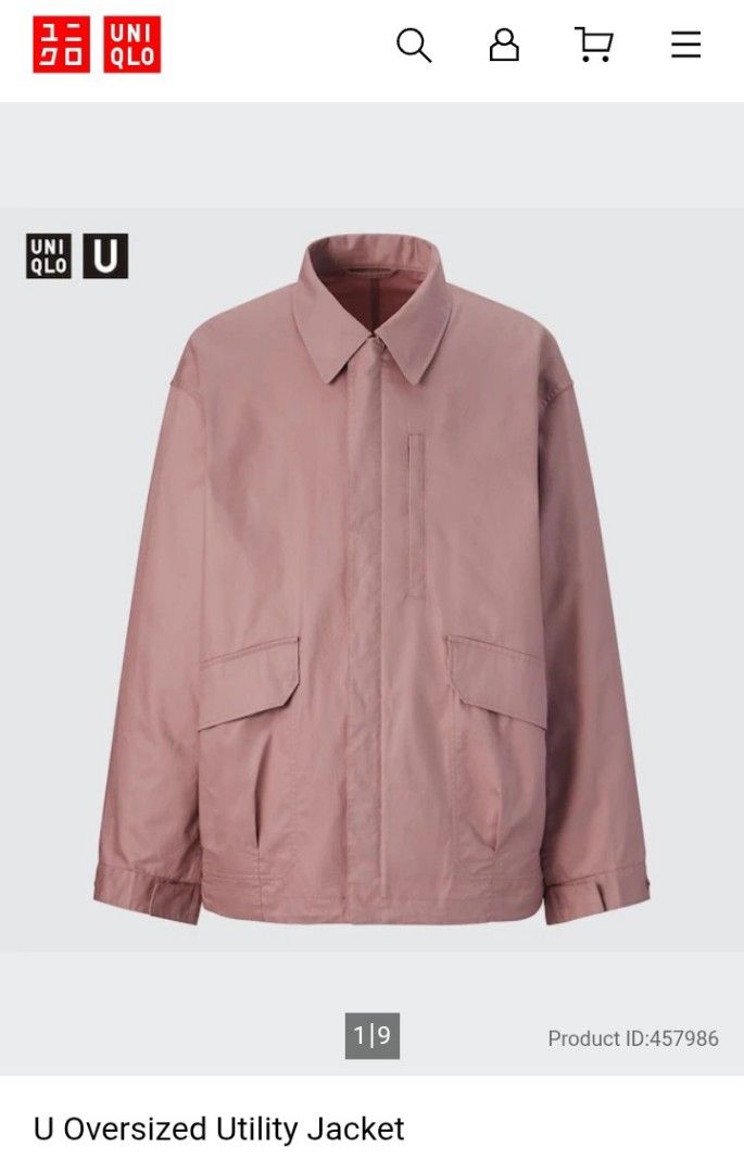 Uniqlo Utility Jacket (Category: Coats, Jackets and Outerwear) located in Cotabato. Submitted by naim_23 (Listing ID 1463772747, Image 1). Description: For Sale 🏷️ Uniqlo U Oversized Utility Jacket Size Large to XL men's Excellent Condition No Issue Pm 📩📩 Loc. Cotabato City.