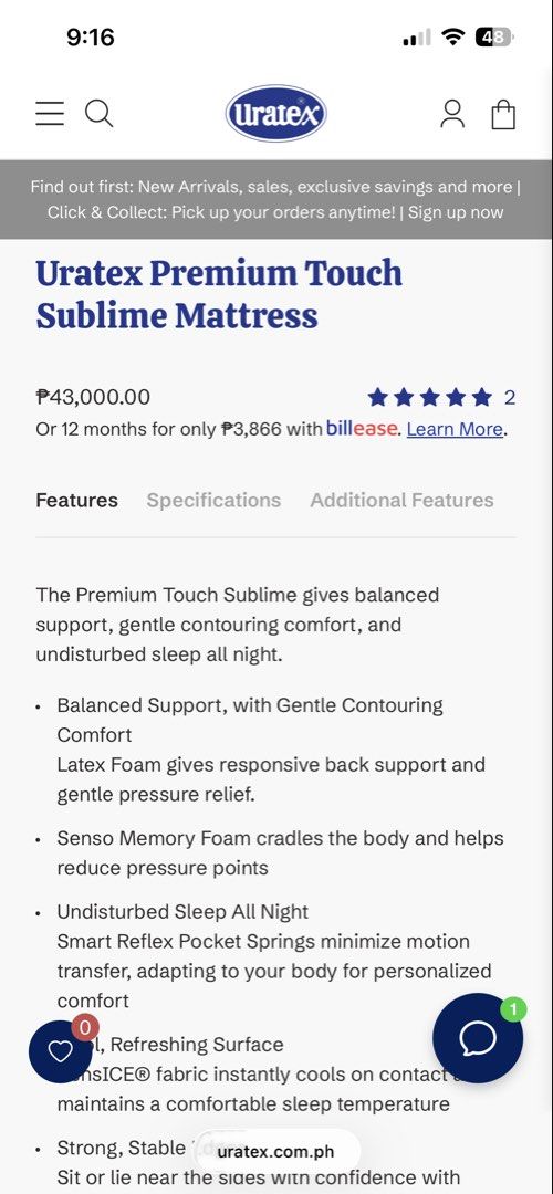 Uratex Premium Touch Sublime Mattress - Queen Size (Category: Bed Frames & Mattresses) located in Marikina City. Submitted by declutteringmommm (Listing ID 1463748704, Image 2). Description: Soon to migrate. Used for 2years only in an airconditioned room which is cleaned every week and deep cleaned twice a year. Hygienic and never lied on to with outside clothes. Can give discount for deep cleaning when it arrives at your home. - Uratex Premium T