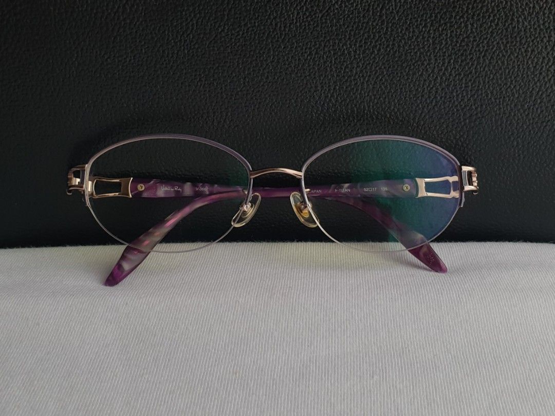 Valentino Half-rim Eyeglass Frame (Category: Sunglasses & Eyewear) located in Quezon City. Submitted by WasalakTwo (Listing ID 1463929849, Image 1). Description: Bought in Japan Durable and high quality Goodcondition Clean and presentable Lens are graded, but replaceable Open for delivery nationwide Front Width 13.2cm Front Height 3.2cm.