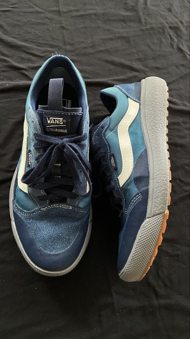 Vans Ultrarange Pro Shoes Blue White (Category: Sneakers) located in Bauang. Submitted by deguzmanch72528 (Listing ID 1463804313, Image 2). Description: - Vans Ultrarange Pro shoes in blue and white. - Features comfortable Vans Ultracush insoles. - Durable soles with excellent grip and stylish orange accents. - Comes with the original box. - Ideal for everyday wear .