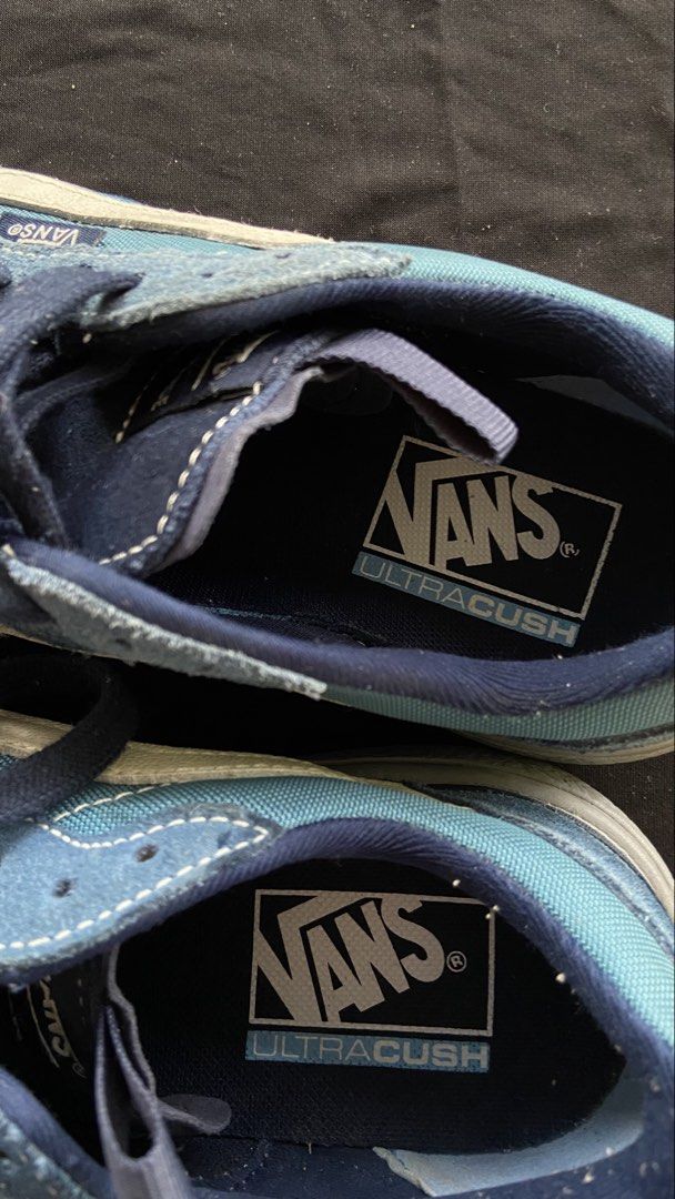 Vans Ultrarange Pro Shoes Blue White (Category: Sneakers) located in Bauang. Submitted by deguzmanch72528 (Listing ID 1463804313, Image 3). Description: - Vans Ultrarange Pro shoes in blue and white. - Features comfortable Vans Ultracush insoles. - Durable soles with excellent grip and stylish orange accents. - Comes with the original box. - Ideal for everyday wear .