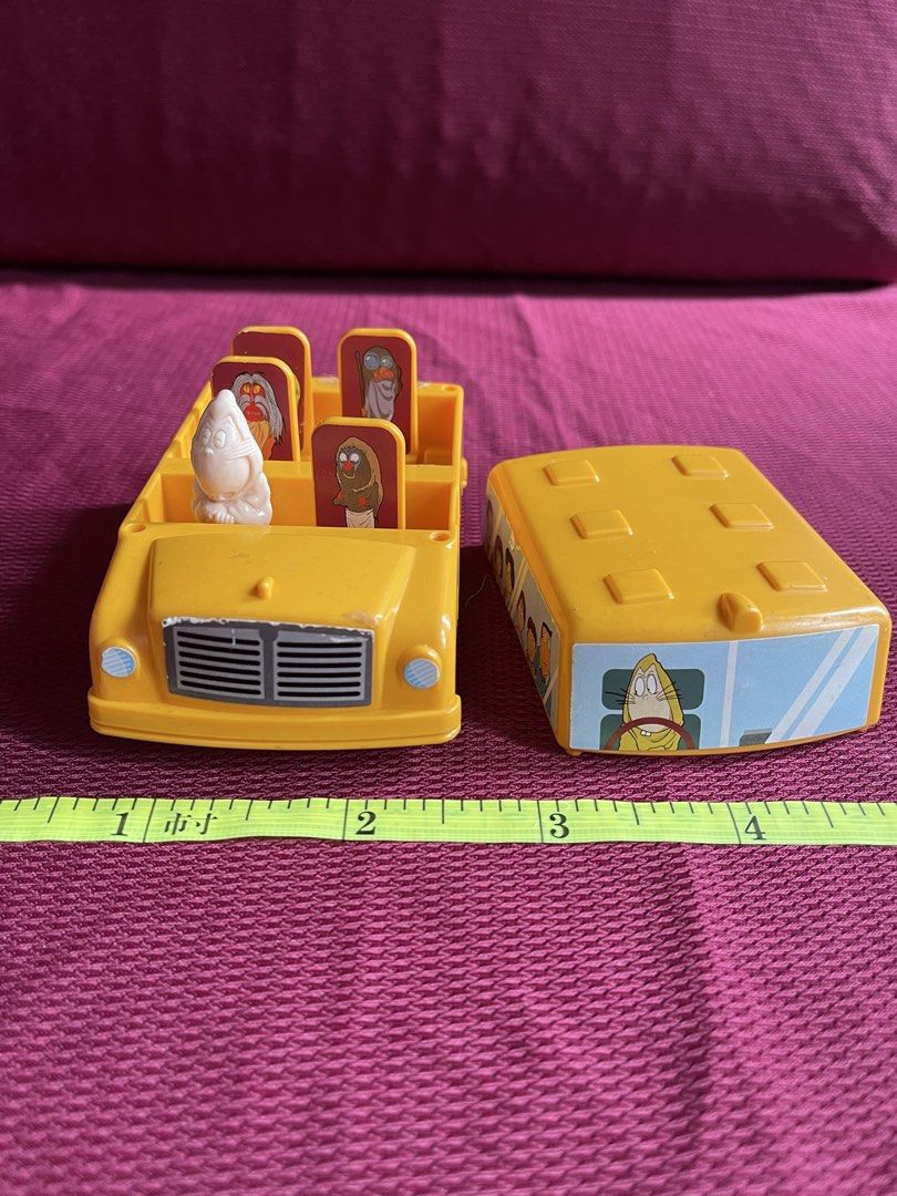 Vintage Ghost Q-Taro Bus Toy (Category: Vehicle & Diecast Models) located in Manila. Submitted by dstrangerthings (Listing ID 1463907106, Image 3). Description: - Vintage Bandai Yellow School Bus Toy - Dated 1996 - Features Chibi Maruko-chan characters - Detachable top section - Includes a small white figure - Made in Japan - Ideal for collectors and fans of the series.