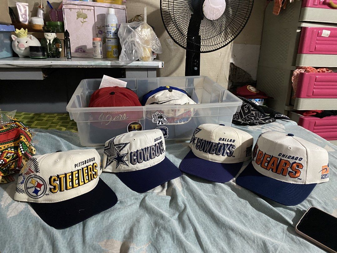 VINTAGE HATS (Category: Activewear) located in Manila. Submitted by tulak_ng_salakot (Listing ID 1463767215, Image 1). Description: VINTAGE SHADOW NFL TEAMS ASPACK OR SPLIT .