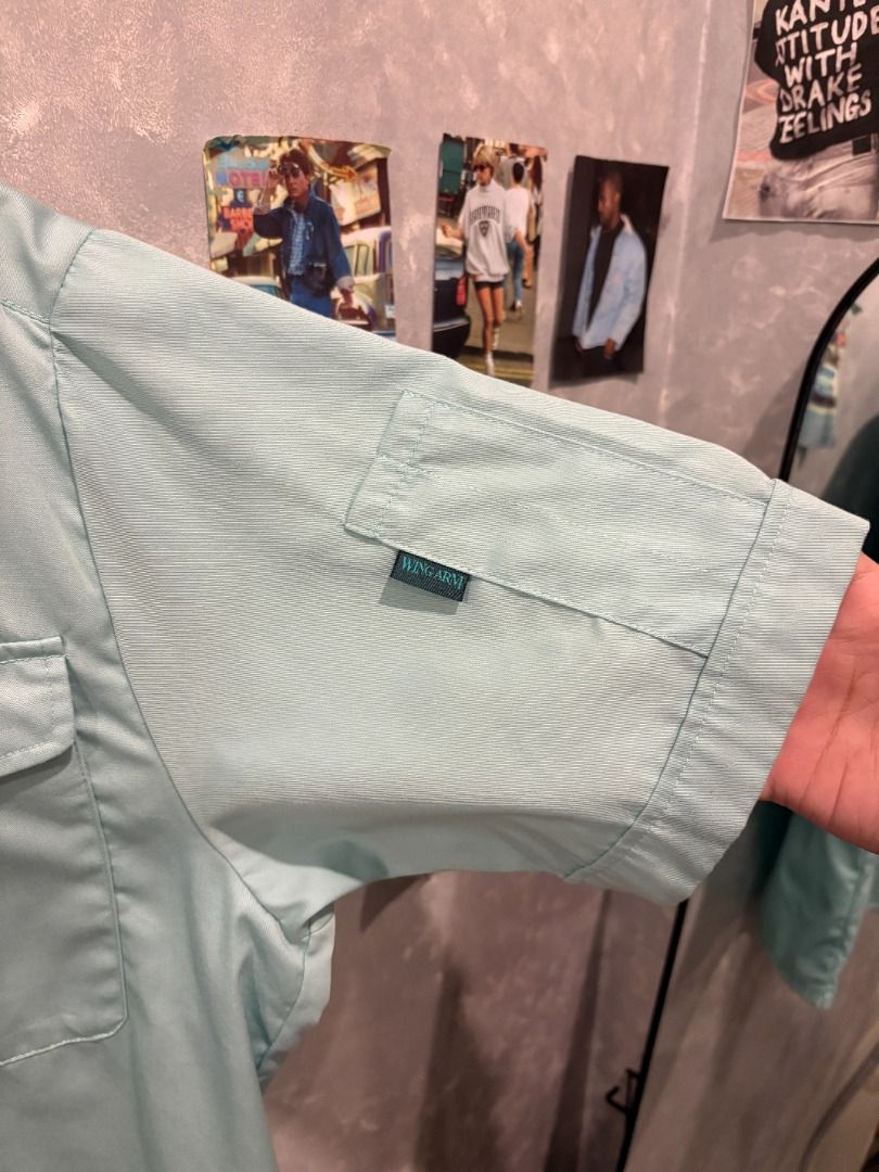 Vintage Japanese Workwear (Category: Tshirts & Polo Shirts ) located in Quezon City. Submitted by outofhabits_store (Listing ID 1463859079, Image 3). Description: Size: Large on tag Width: 22 inches Length: 26 inches Buy 2 items worth 600 pesos and get them for 1,000 Payment method: GCash Shipping options (shouldered by buyer): J&T 3-7 days, Lalamove or Grab within the day Location: Quezon City Please manage your expectations as this item is not 