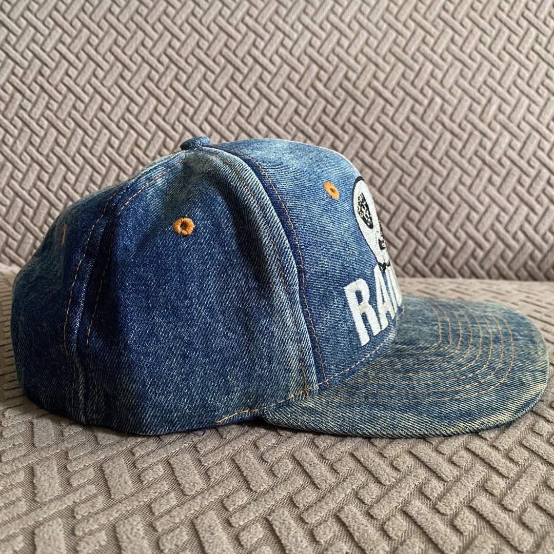 Vintage NFL RAIDERS Stonewashed Denim (Category: Caps & Hats) located in Makati City. Submitted by ejdc98 (Listing ID 1463788899, Image 3). Description: 7k or best offer Used with issues check pics for more details Lbc / Lalamove.