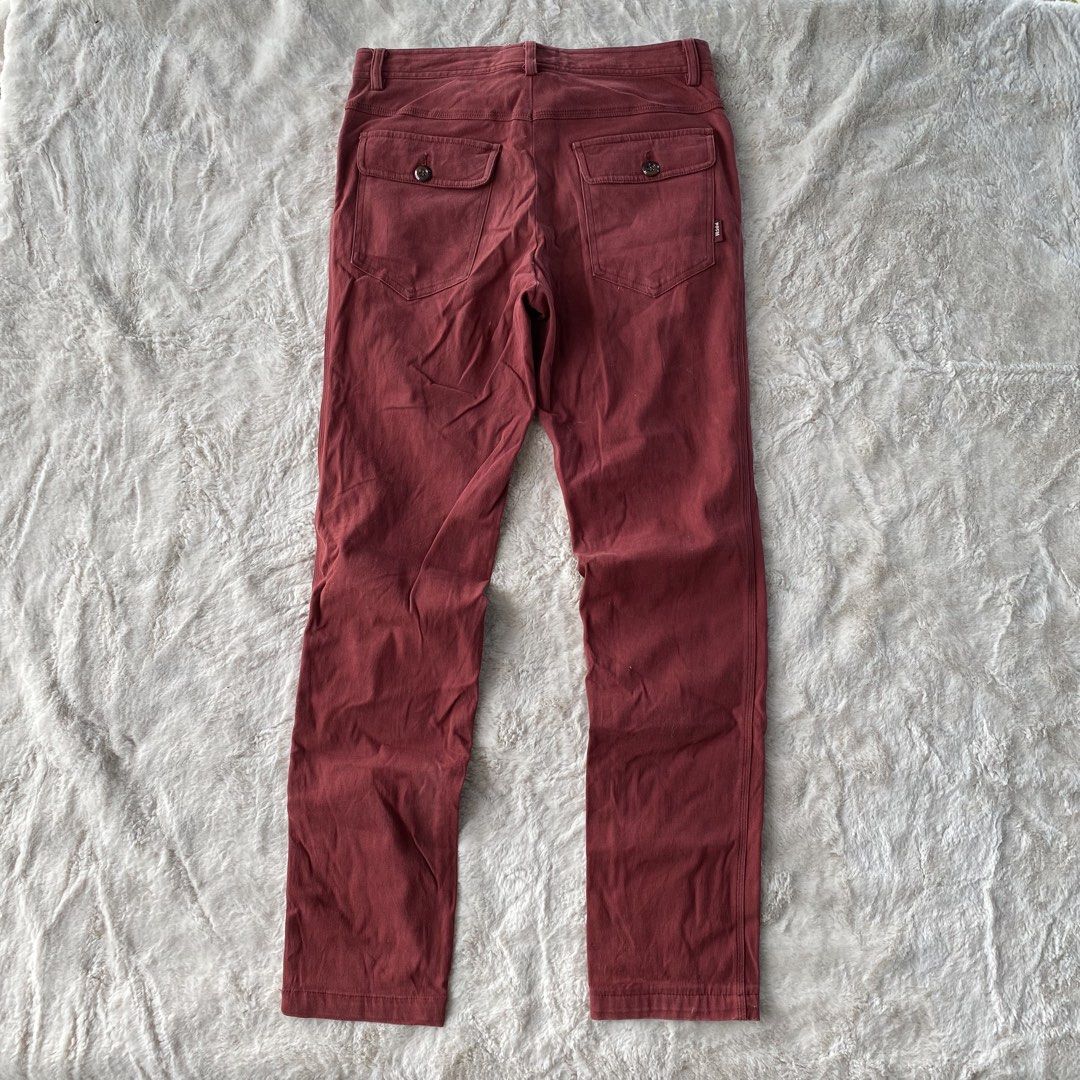 VINTAGE PPFM HOME PANTS AUTHENTIC (Category: Chinos) located in Cadiz. Submitted by thrift_hunt_garage (Listing ID 1463875928, Image 2). Description: VINTAGE PPFM HOME PANTS AUTHENTIC Size and measurements by inches : On tag large Width 30 Length 41 Rise 10 Leg opening 6.5 Knee 8 Thigh 12 Condition and details : Slim fit chino type Red colorway Issue none Flaws need wash only .