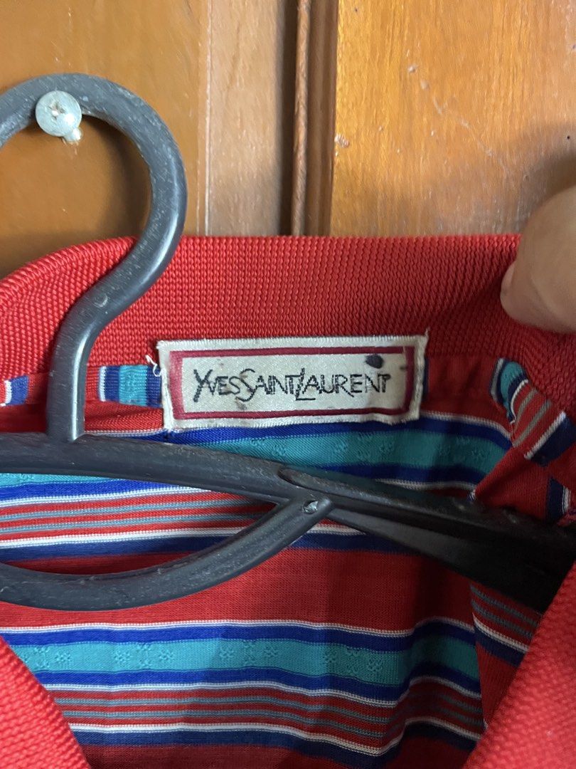 Vintage YSL stripe polo (Category: Luxury Apparel) located in Urdaneta. Submitted by northdrops_asian (Listing ID 1463874853, Image 2). Description: None issue.