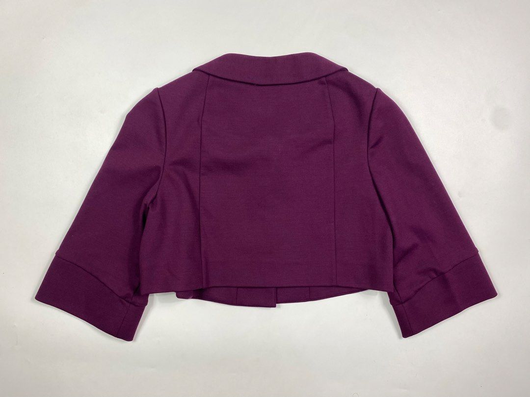 Vivienne Tam - Round Collar Cropped Blazer (Category: Coats, Jackets and Outerwear) located in Iloilo. Submitted by s3condh4nd. (Listing ID 1463875108, Image 2). Description: Tagged Size : Petite Condition : 10/10 Dimensions Width - 17 Length - 14 Shoulder - 13 Sleeve - 14 Condition : This item is used , Please don’t expect if it is like brand new. Measured : Laid Flat by Inches Payment : GO TYME / BPI.