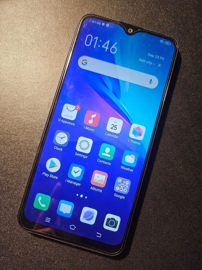 Vivo Y11 2019 (Category: Vivo) located in Manila. Submitted by gadgets_atbp2 (Listing ID 1463925448, Image 1). Description: For Sale, like new still. Unit only Never been repaired NO issues or problems, good working condition Vivo Y11 (2019) Model: Vivo 1906 RAM: 3 GB Storage: 32 GB Display: 6.35 inch IPS LCD HD+ 720 x 1544 pixels Battery: 5,000 mAh rfs: Spare phone, declutter meet up, pick up condo only, ermita manila area shipping: buyer.