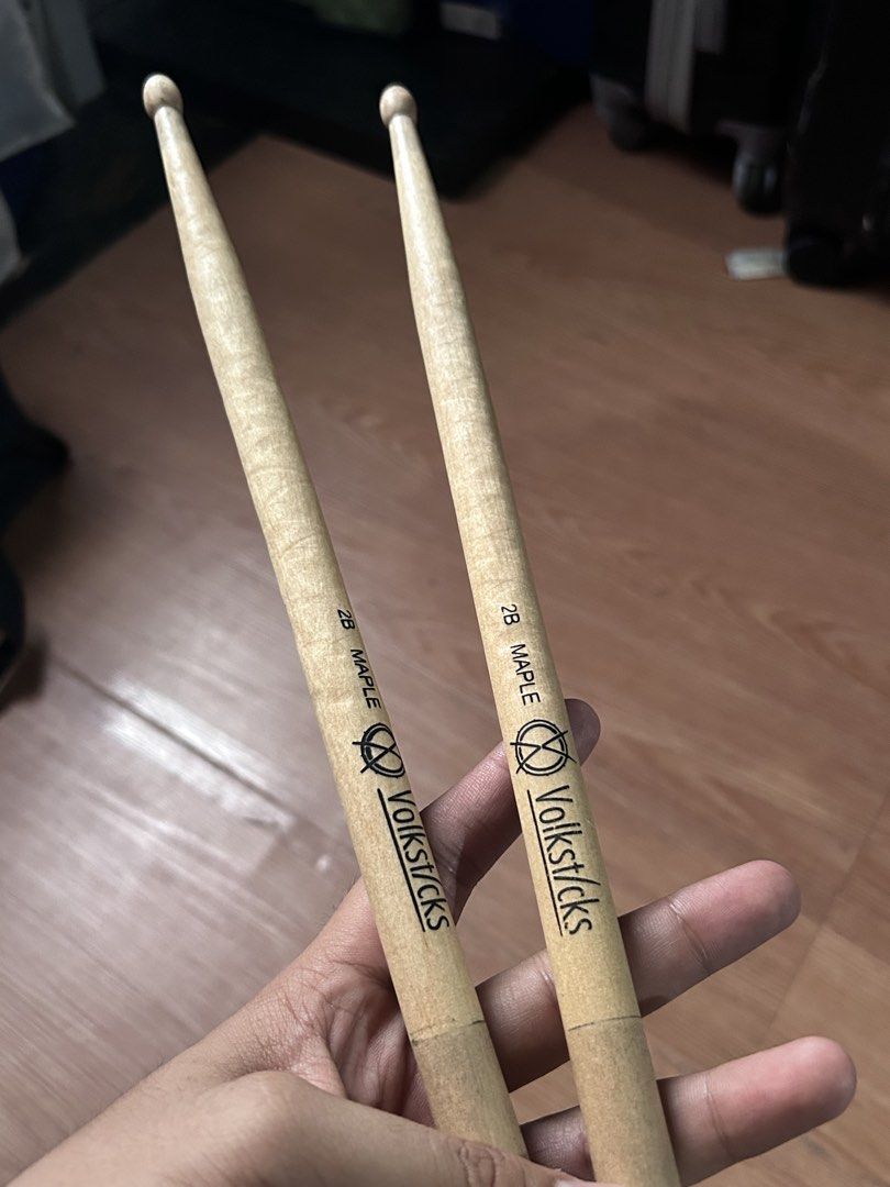 Volksticks 2B Maple Drumsticks (Category: Musical Instruments) located in Caloocan City. Submitted by jnvcnt (Listing ID 1463810603, Image 2). Description: - Volksticks Drumsticks - Size: 2B - Material: Maple Wood - Ideal for both practice and performance - Feel free to ask any questions!.