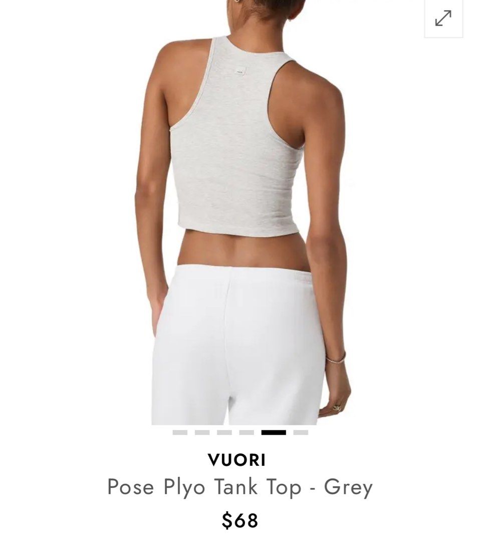 Vuori - Pose Plyo Tank Top (Category: Activewear) located in Batangas. Submitted by wornwear.ph (Listing ID 1463905697, Image 2). Description: Vuori - Pose Plyo Tank Top Grey Cut rip tag / Authentic Width pad slot Medium Width 15 inches Length 18” 9/10 Good condition 580 only! .