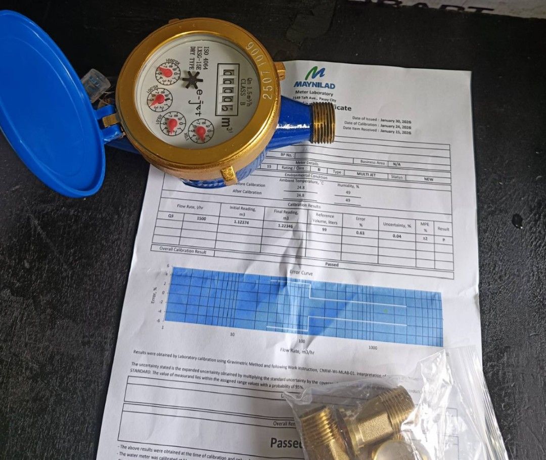 Water meter with maynilad certificate calibration (Category: Construction Tools & Equipment) located in Manila. Submitted by jaceandre (Listing ID 1463787032, Image 1). Description: interested poba kayo massage/call me 09855604888.