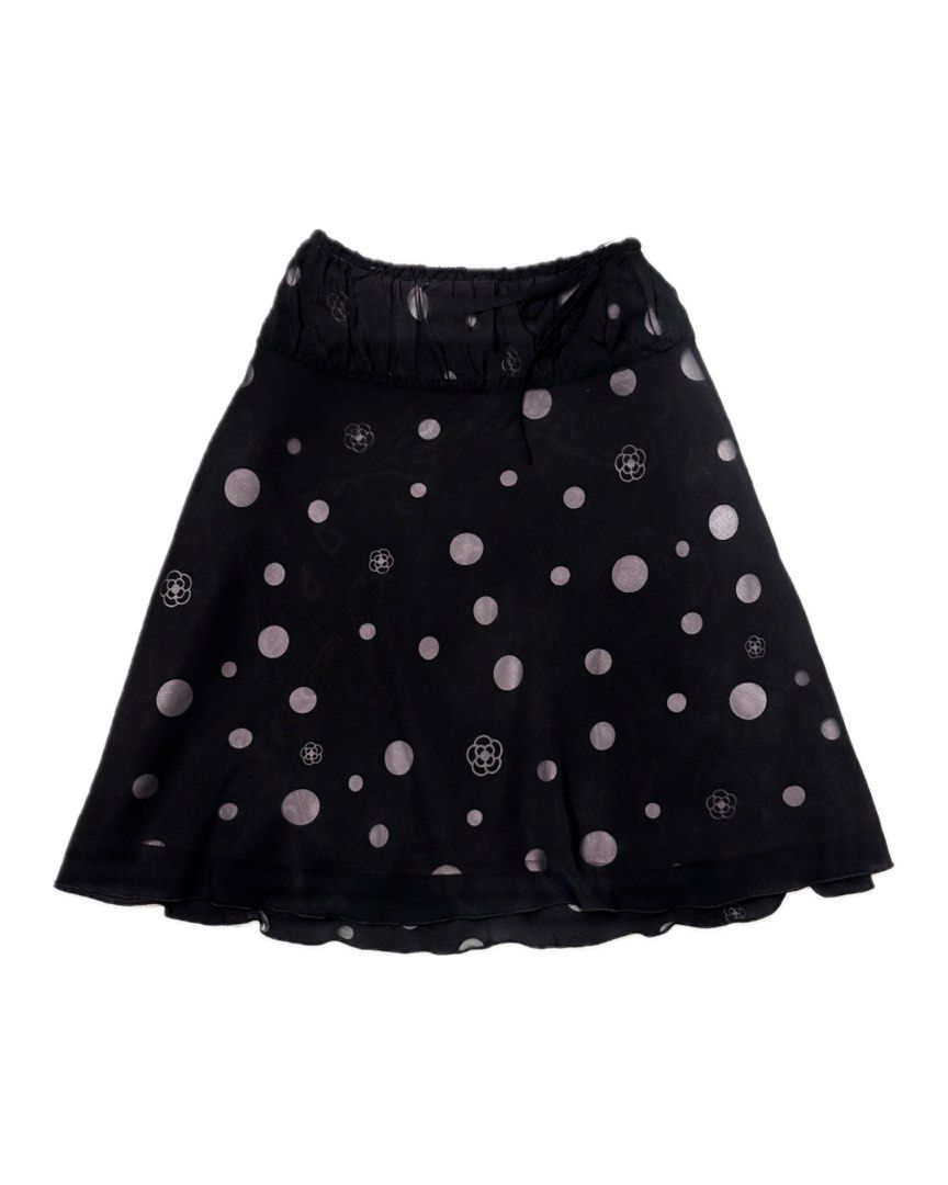 whimsy polka flowy skirt (Category: Skirts) located in Mabalacat. Submitted by lueur.rei (Listing ID 1463885299, Image 1). Description: ⊹ ࣪ ˖ w26, l20 ⊹₊˚‧︵‿₊୨ᰔ୧₊‿︵‧˚₊⊹ — measurements were taken in flat lay — picture may vary due to lighting — please read guidelines before buying — once item is confirmed, please send your complete order form and screenshot of order/s.