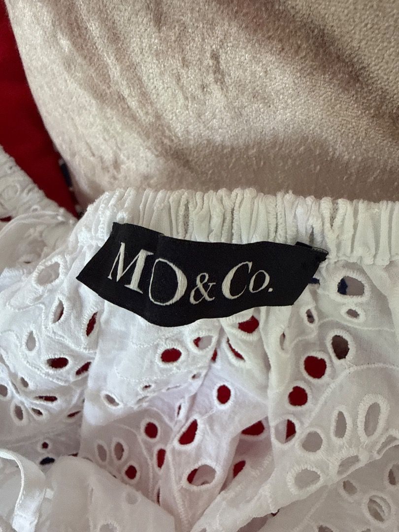 White Eyelet Puff Sleeve Top (Category: Blouses) located in Makati City. Submitted by eskarina62 (Listing ID 1463793852, Image 2). Description: - White eyelet fabric - Puff sleeves - Elasticated smocking at bust and cuffs - Lightweight and airy material - Ideal for summer wear or layering.