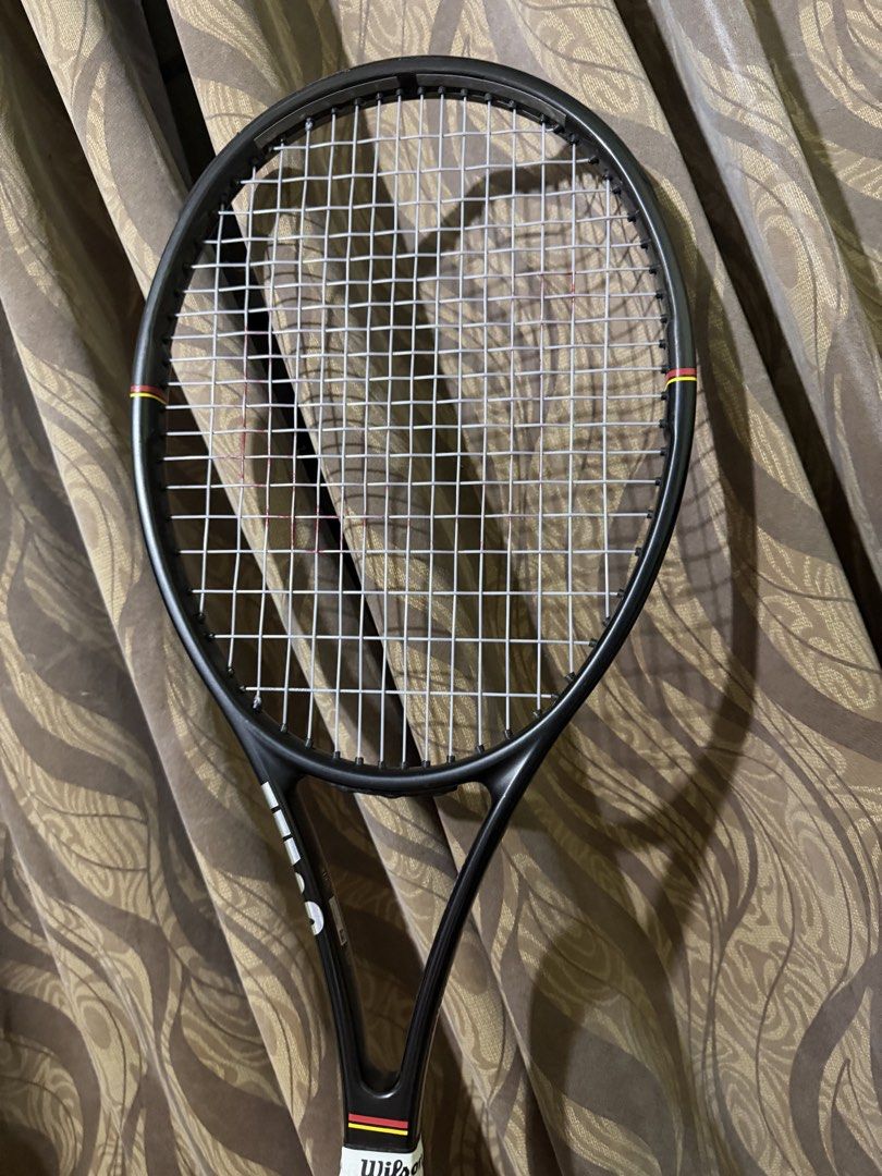 Wilson Pro Staff Classic 97 2025 released (Category: Racket and Ball Sports) located in Las Pinas. Submitted by almghtynecromancer (Listing ID 1463861858, Image 3). Description: Strung with ProKennex 17g 56lbs Original grip replaced with Wilson RF Premium Leather Grip RFS: Transitioned to pickleball.