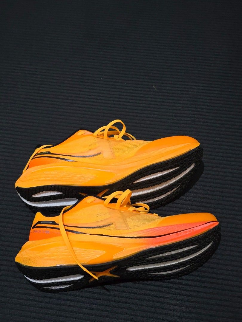 XTEP Five Speed 3.0 (Category: Sneakers) located in Manila. Submitted by arkitektonggala (Listing ID 1463875828, Image 3). Description: - Saucony Endorphin Speed 3 - Color: Bright Orange with Navy & Red accents - Size: US Men's 9.5 - Features: Lightweight and responsive - Ideal for: Training or race day - Condition: Ready for your next run!.
