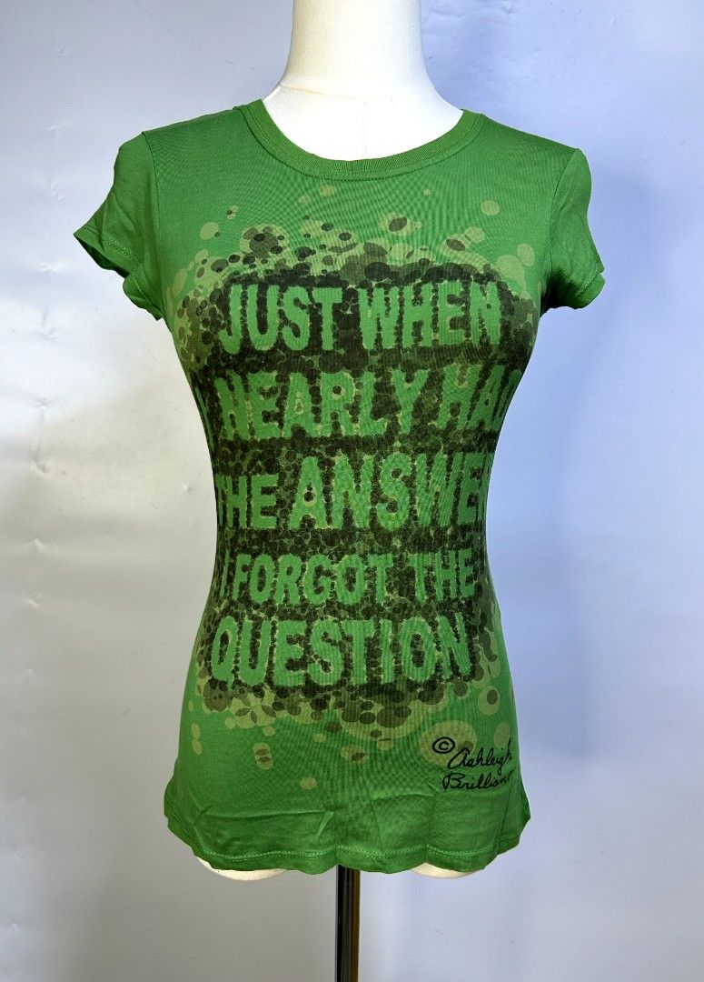 Y2K/ 2000s Ashleigh Brilliant Statement Top (Category: Shirts) located in Marikina City. Submitted by wearablearttt (Listing ID 1463820626, Image 2). Description: 2000s Ashleigh Brilliant Statement Top -100% cotton 𖨆LAID FLAT MEASUREMENTS L 22.5" ‎W 12-13.5" ‎B 14.5-16" ‎.