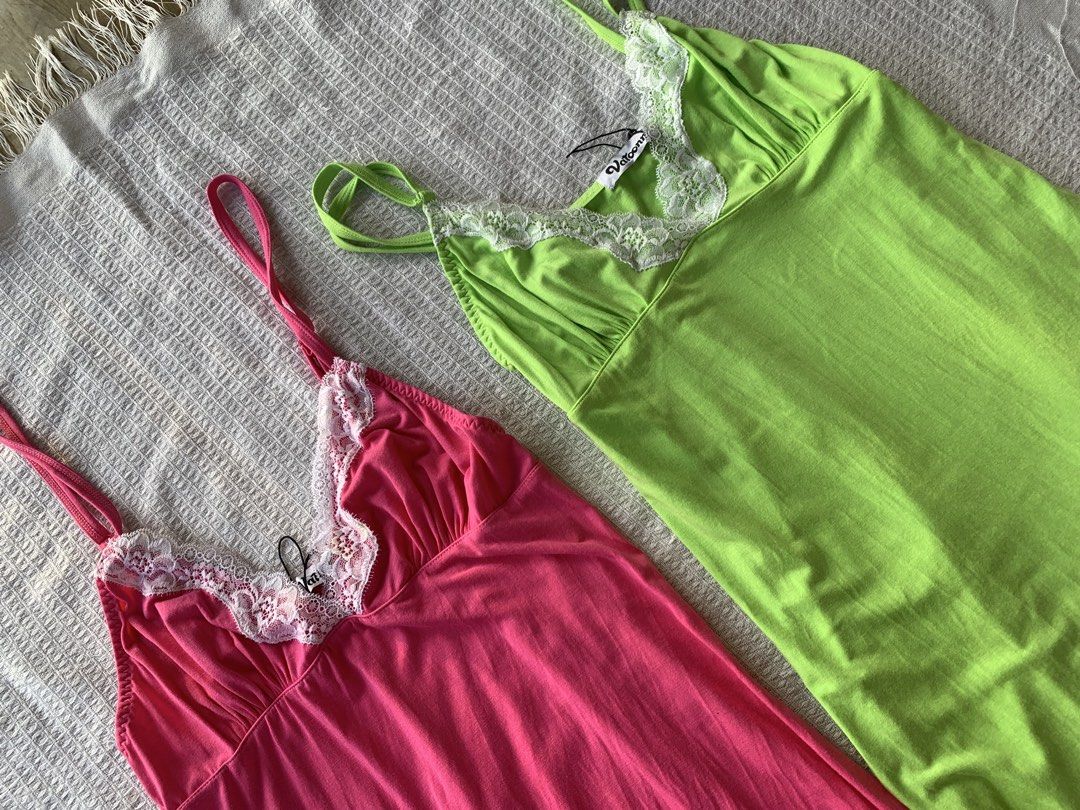 Y2k sleepwear (Category: Undergarments & Loungewear) located in Cebu City. Submitted by hiddenlabel (Listing ID 1463935367, Image 2). Description: XS-SMALL SOLD GREEN PINK AVAIL.