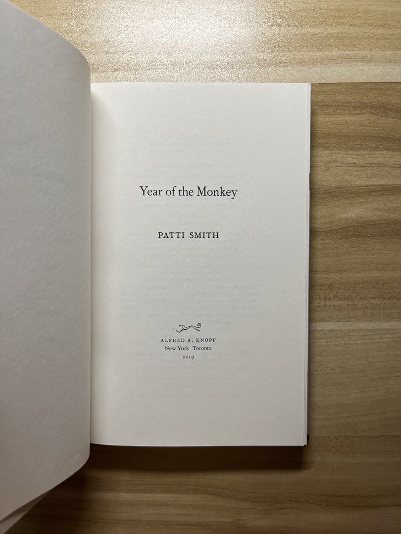 24-HOUR SALE ⏳Year of the Monkey by Patti Smith (Category: Storybooks) located in Quezon City. Submitted by ekrudieter (Listing ID 1463789664, Image 2). Description: - Year of the Monkey by Patti Smith - Published by Alfred A. Knopf in 2019 - Winner of the National Book Award - A collection of reflections and observations - Ideal for fans of Patti Smith's writing.