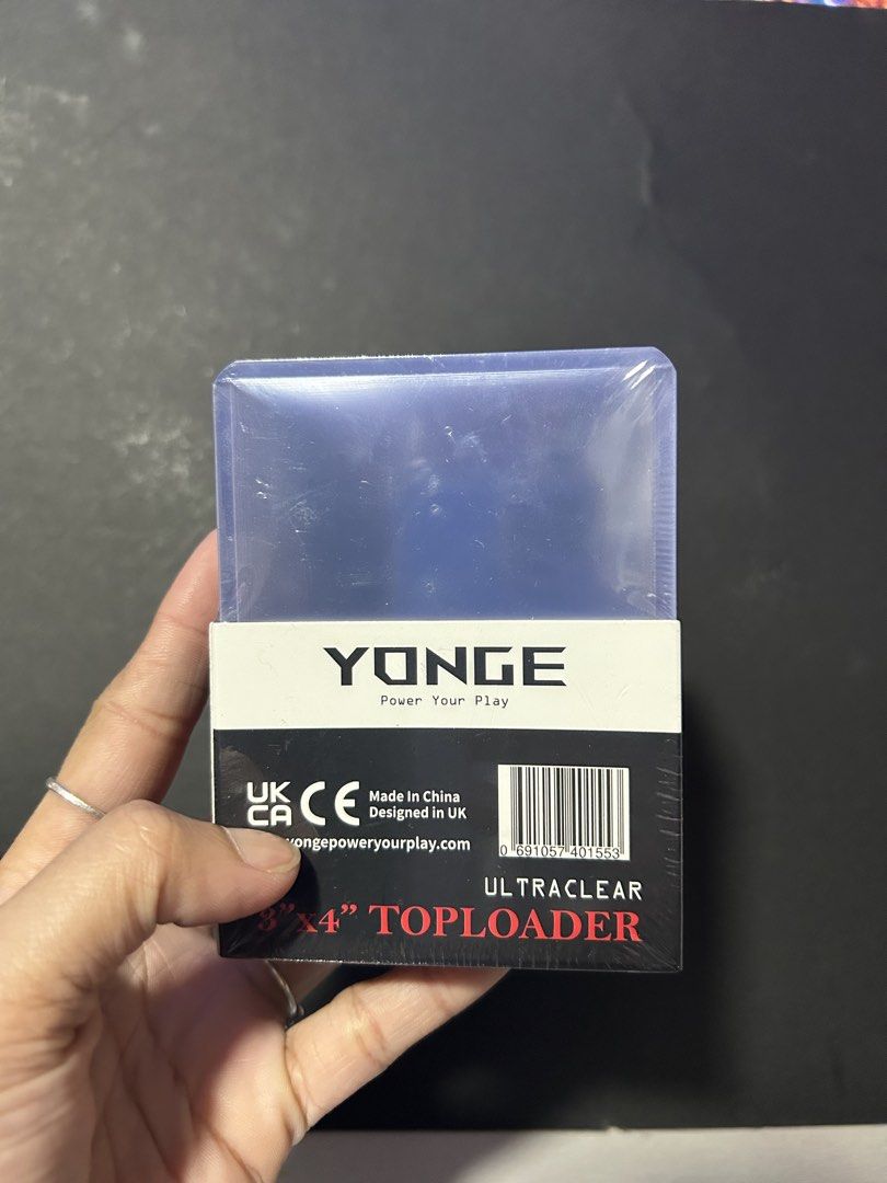 Yonge Ultraclear 3" x 4" Card Toploaders (Category: Trading Cards Accessories) located in Manila. Submitted by rodelyn_alvarez (Listing ID 1463754102, Image 1). Description: - Yonge Ultraclear Toploaders - Size: 3x4 inches - Perfect for protecting trading cards - Made in China, Designed in UK - Available in packs - Keep your cards safe and pristine.