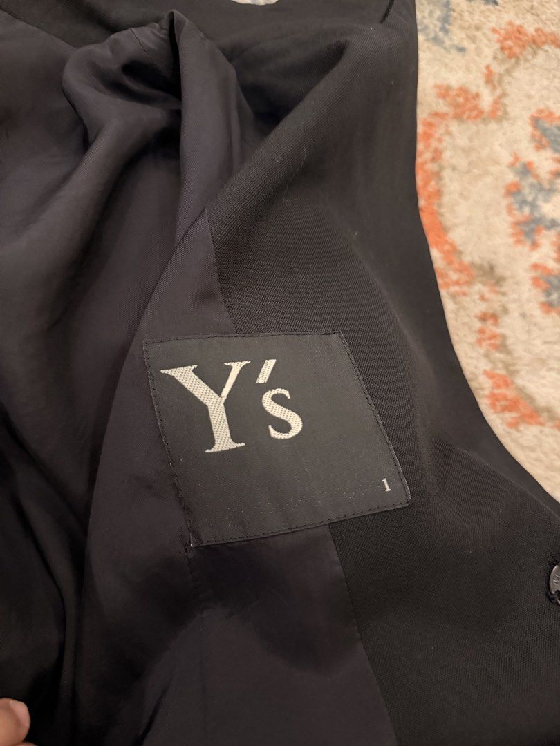 Y’s Blazer (Yohji Yamamoto) (Category: Coats, Jackets and Outerwear) located in Davao. Submitted by cobie- (Listing ID 1463885256, Image 3). Description: Y’s Discharge Print Number Blazer For that hedi boi build (YC-J04-117) 17 W 30 L 24 Sleeve .
