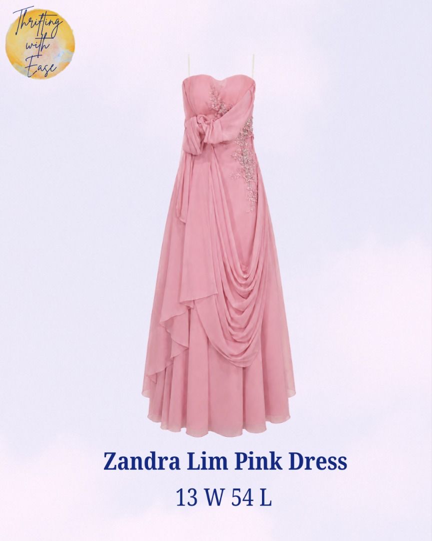 Zandra Lim Pink Dress (Category: Evening dresses & gowns) located in Manila. Submitted by tr_w_ez (Listing ID 1463825983, Image 1). Description: Zandra Lim Pink Dress Thrifting with ease is not affiliated or associated with any of the brands featured. All trademarks and copyrights reserved to the original brand holders. Size: Small Condition: 8.5/10 Color rate: 9/10 Issue: Needs wash Price: 400 Note📌: Comment mine or dm me for payment & shipping