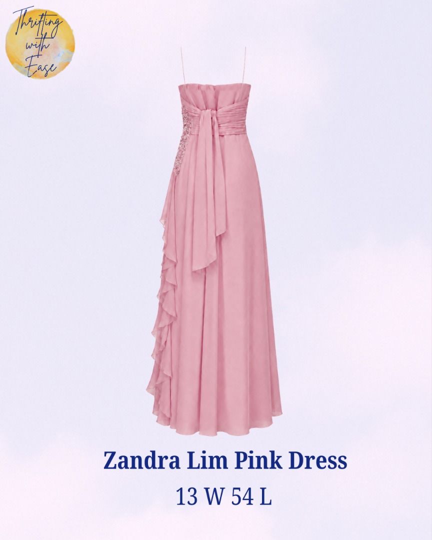 Zandra Lim Pink Dress (Category: Evening dresses & gowns) located in Manila. Submitted by tr_w_ez (Listing ID 1463825983, Image 2). Description: Zandra Lim Pink Dress Thrifting with ease is not affiliated or associated with any of the brands featured. All trademarks and copyrights reserved to the original brand holders. Size: Small Condition: 8.5/10 Color rate: 9/10 Issue: Needs wash Price: 400 Note📌: Comment mine or dm me for payment & shipping