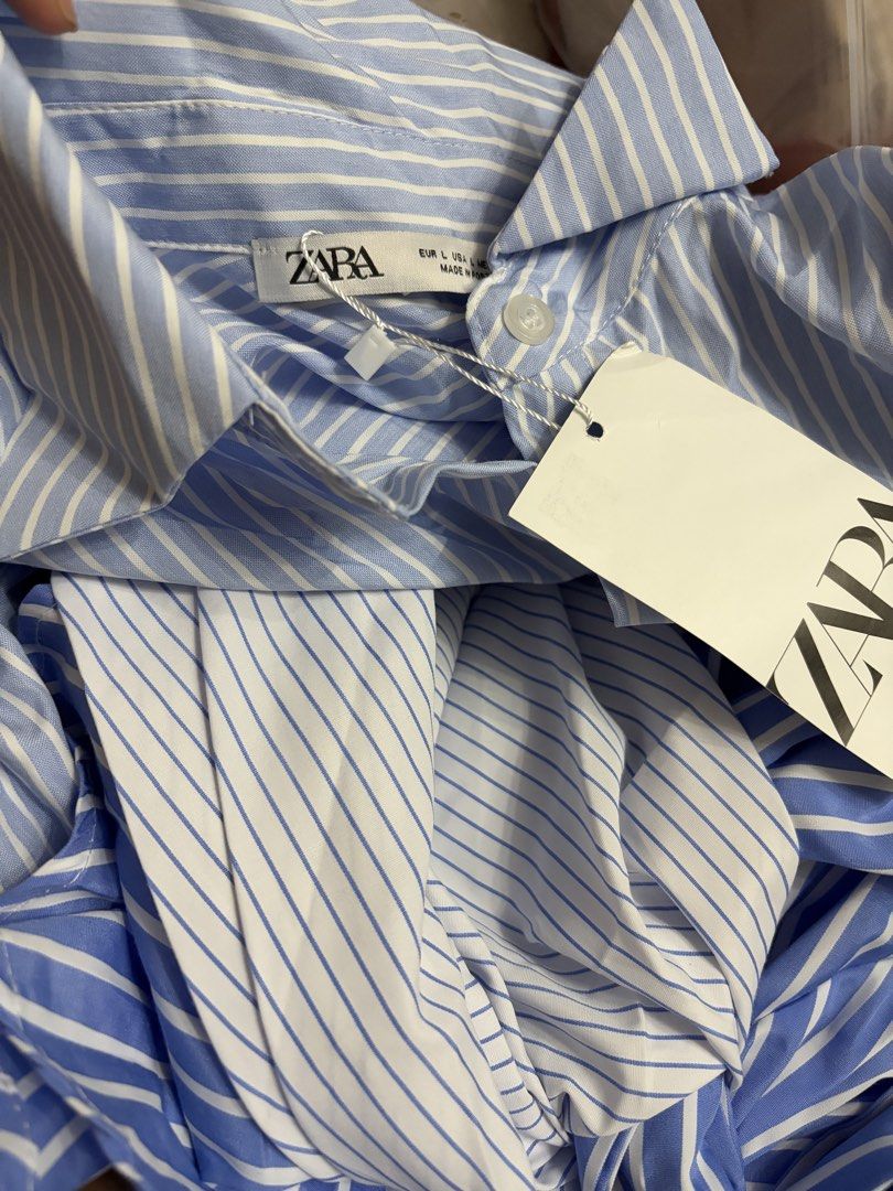 Zara blue stripe dress (Category: Dresses) located in Taytay. Submitted by murahubblueapppage (Listing ID 1463931798, Image 3). Description: Large on tag Actual pic(Last pic) .