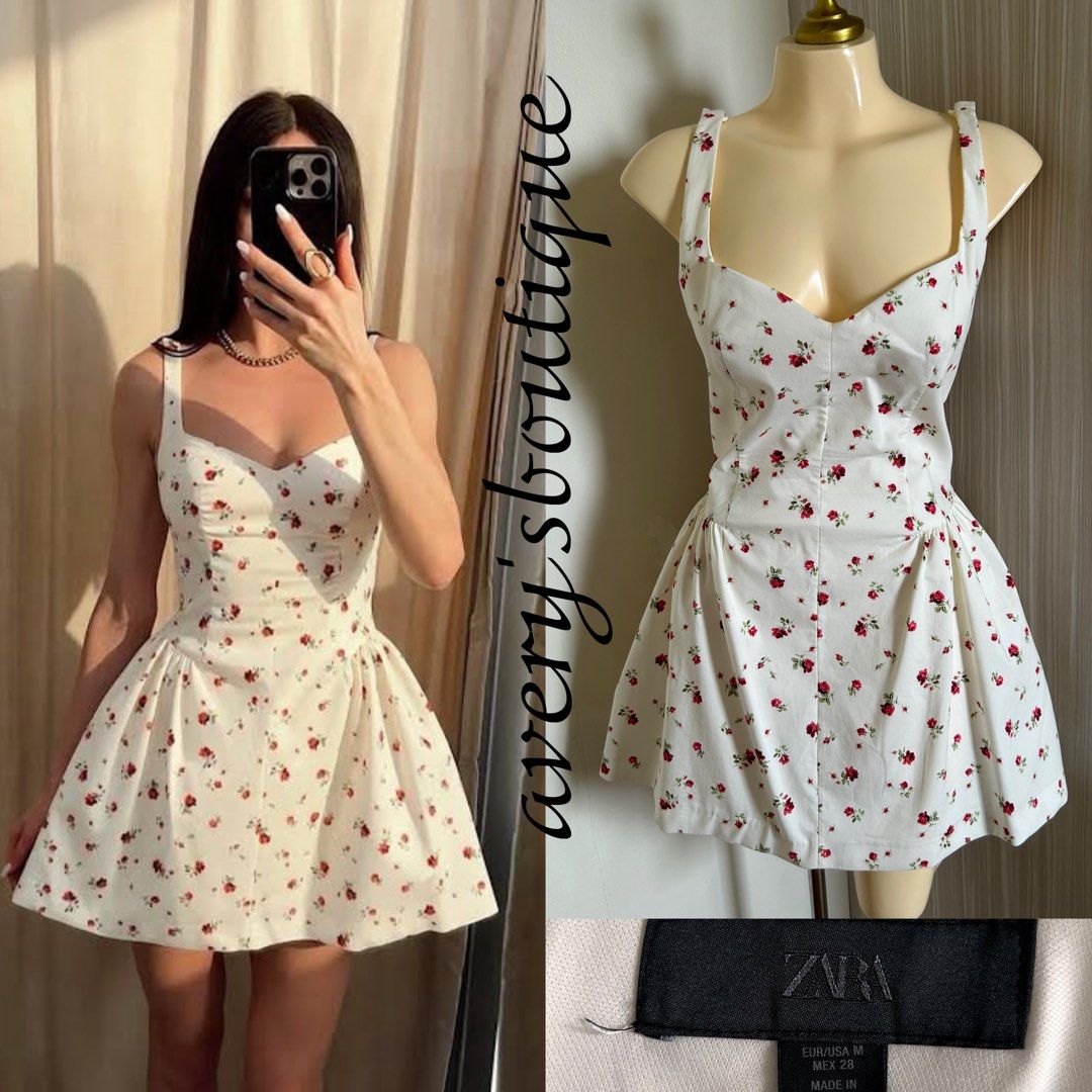 ZARA floral mini bodice dress - Medium (Category: Dresses) located in Quezon City. Submitted by averysboutiqueonfb (Listing ID 1463788000, Image 1). Description: ‼️PRICE IS NOT NEGOTIABLE‼️ 📍Location: Munoz,Quezon city. 🧾MOP: Gcash/BDO/Maya/Maribank 🚚MOD: J&T/Lalamove ❌No rush shipping ❌Measurements not available for certain items .