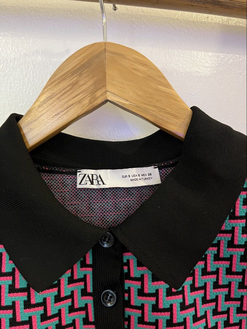 Zara polo top (Category: Others Tops) located in Rizal. Submitted by jn_mdl (Listing ID 1463863499, Image 3). Description: 17 inches width laid flat 18 inches length.