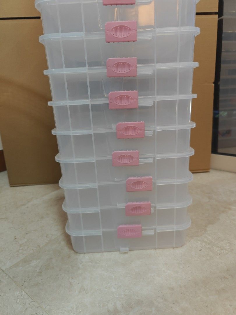 15 Layer Stackable Storage Box (Category: Storage Boxes & Baskets) located in Singapore. Submitted by joycewyy84 (Listing ID 1463966440, Image 3). Description: 5 Big 10 Small 3 Cover Handle so can use as three separate boxes if you want Take all for $15, self collect at Greenwich Fast deals not for fussies.