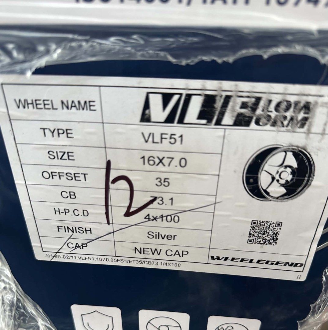 16” VLF-51 Silver mags 4Holes pcd 100 Bnew (Category: Mags and Tires) located in Quezon City. Submitted by mindanaotyrehaus (Listing ID 1464092186, Image 3). Description: 4pcs 16” VLF-51 Magwheels Brandnew 4 Holes pcd 100 x7 width/ Offset 35 color: Silver sold as set 4pcs for 22,000 pesos mags only *price may change without prior notice *txt or call us to check availability * fix price * Cash transaction/ GCash/ Paymaya/BDO /BPI /Metrobank Online