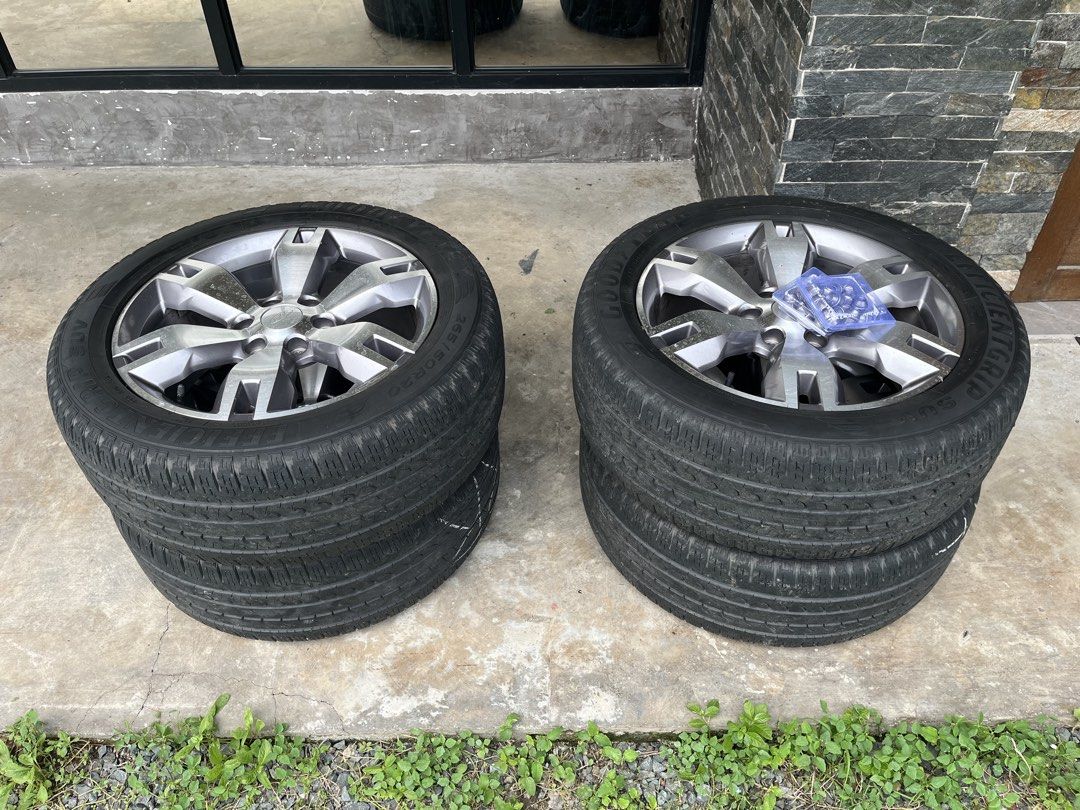 2018 Ford Everest Titanium Mags & Tires (Category: Mags and Tires) located in Rizal. Submitted by kurtleyva (Listing ID 1464056009, Image 2). Description: For sale: Original/stock Ford Everest Titanium mags with tires Size: 265/50 R20 Fits Ford Everest Complete set Good condition Ready to install 📍 Location: Antipolo 📩 PM for inquiries or more details..