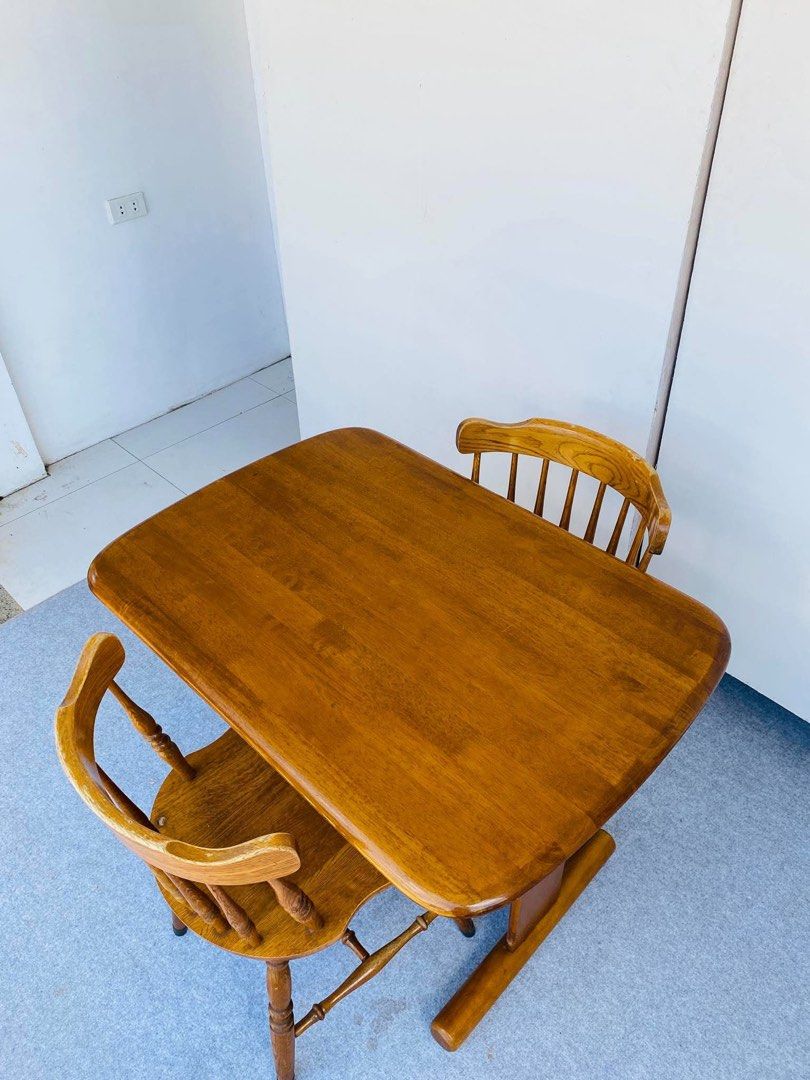 2-SEATER WINDSOR DINING SET (Category: Tables & Sets) located in Manila. Submitted by jerichocal17856 (Listing ID 1464071116, Image 3). Description: “JAPAN SURPLUS” 2-SEATER WINDSOR DINING SET SIZE: 17L” x 17W” x 17Sh” x 30H” 37L” x 25W” x 27H” inches (AS-IS ITEM) IN GOOD CONDITION.