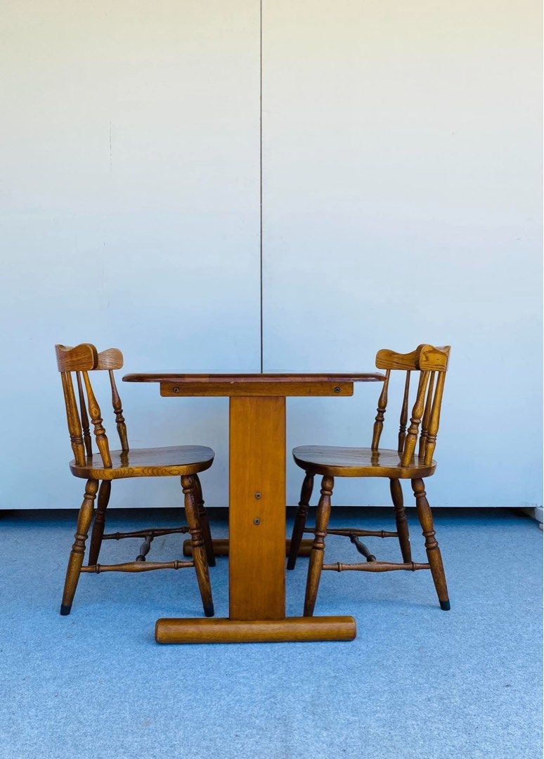 2-SEATER WINDSOR DINING SET (Category: Tables & Sets) located in Manila. Submitted by jerichocal17856 (Listing ID 1464071116, Image 1). Description: “JAPAN SURPLUS” 2-SEATER WINDSOR DINING SET SIZE: 17L” x 17W” x 17Sh” x 30H” 37L” x 25W” x 27H” inches (AS-IS ITEM) IN GOOD CONDITION.