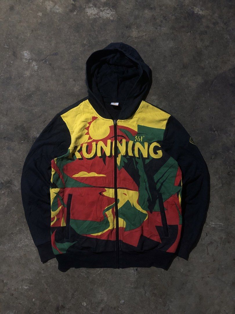 361 Running zip up hoodie jacket (Category: Coats, Jackets and Outerwear) located in Manila. Submitted by buksthrifthing (Listing ID 1463968044, Image 1). Description: Med to large 9/10 color rate No issue Good condition.