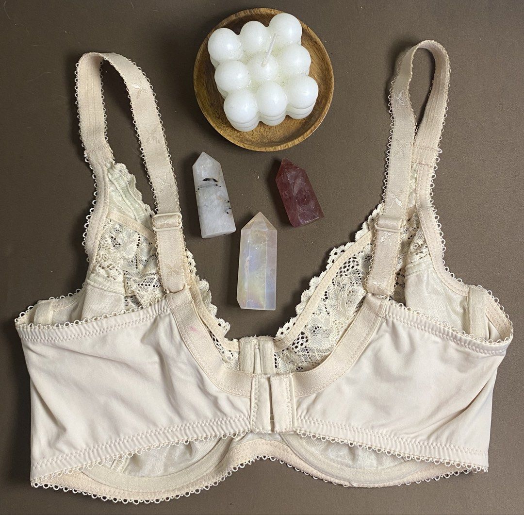 36DD Marks & Spencer Nude Lace Bra UK (Category: Undergarments & Loungewear) located in Quezon City. Submitted by annethecoo17849 (Listing ID 1463972739, Image 3). Description: - Brand: Marks & Spencer - Color: Nude - Size: UK 36DD - Features: Pretty lace detailing on cups and edges, adjustable straps, back clasp closure - Benefits: Great support, comfortable fit.