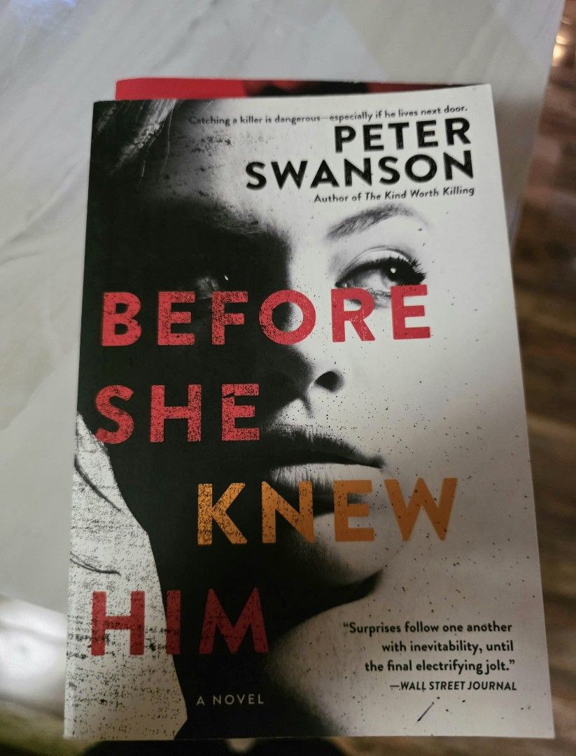 Random - Thrillers bundle of 4 (Category: Storybooks) located in Manila. Submitted by raconlineshop (Listing ID 1463962743, Image 3). Description: - Bundle of 4 thrilling novels - Titles include: Peter Swanson's 'Before She Knew Him', Vi Keeland's 'The Unraveling', Sarah Crouch's 'Middletide', and Riley Sager's 'With a Vengeance' - Perfect for fans of suspense and mystery - Can be bought by piece just send a message. - All 4 books are original fr