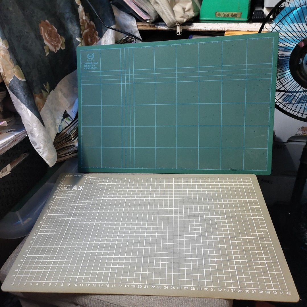 A3 Cutting Mat (Category: Craft Supplies & Tools) located in Quezon City. Submitted by dncpreloved (Listing ID 1463969898, Image 1). Description: 250 each A3 size (45x30cm) - Ideal for all your crafting and cutting projects. - Features grid lines for accurate measurements and precise cutting..