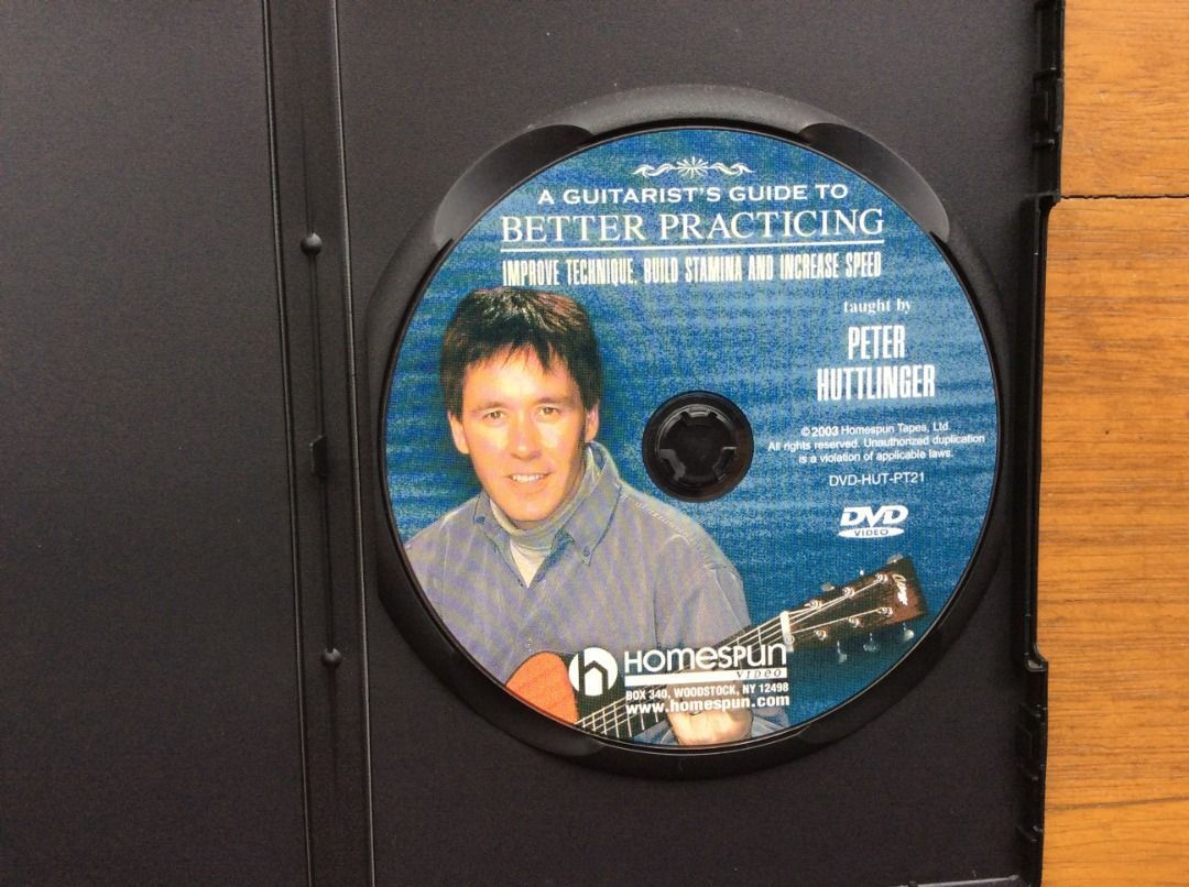 A Guitarist's Guide to Better Practicing DVD by Peter Huttlinger (Category: CDs & DVDs) located in Silang. Submitted by lawrencenorthey (Listing ID 1463951031, Image 3). Description: - Learn guitar technique, stamina, and speed - Taught by Peter Huttlinger - 90 minutes long - Includes music and rhythm - Suitable for guitarists of all levels - Homespun brand DVD.