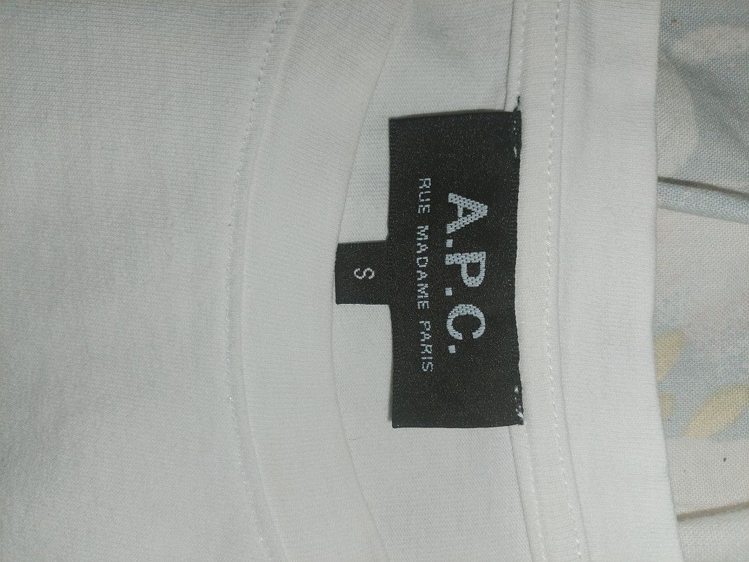A. P. C tshirt (Category: Activewear) located in Manila. Submitted by takeroshc143 (Listing ID 1463969617, Image 2). Description: a. p. c made in japan white shirt.