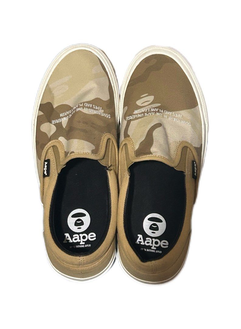 Aape by A Bathing Aape Camo Slip On (Category: Sneakers) located in Santa Cruz. Submitted by eytspreloved (Listing ID 1464024803, Image 1). Description: .