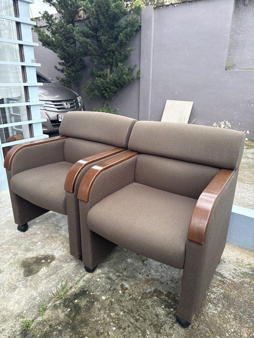Accent Chair (Category: Home Improvement Tools & Accessories) located in Lipa City. Submitted by lamostemelissa (Listing ID 1464068494, Image 2). Description: Moving out sale 2 accent chair Bought in Japan Surplus for 10k With minimal flaw Good condition Removable wheels RFS: no longer needed Delivery via lalamove #accentchair #sofaph #japansurplus #furnitureph #chair #chairph.