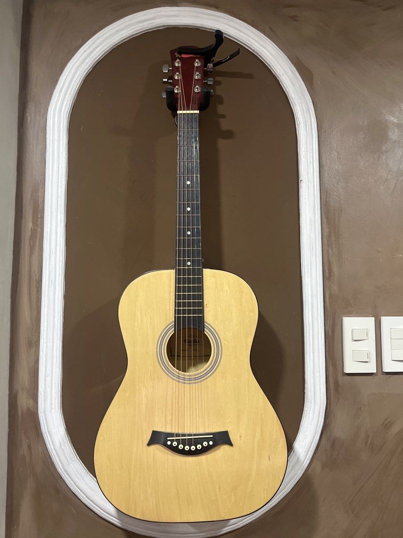 Acoustic Guitar - Master Brand (Category: Musical Instruments) located in Antipolo. Submitted by sevora (Listing ID 1464070022, Image 1). Description: - Natural wood finish acoustic guitar - 6 strings - Ideal for beginners or casual players - Ready to play out of the box - Feel free to ask any questions!.